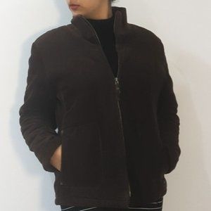 Cotton Ginny Brown Corduroy Jacket with Paisley Lining